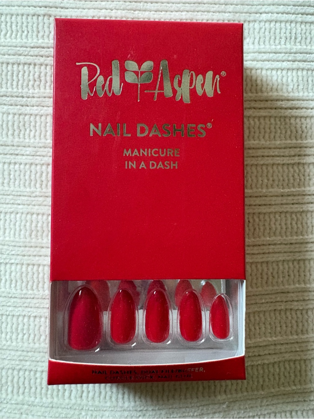 New Red Aspen Nail Dashes Tulips For Tamika Red Press on Nails
